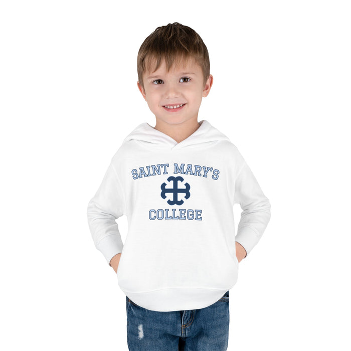 Toddler Saint Mary's College Navy/Belles Blue French Cross Pullover Fleece Hoodie