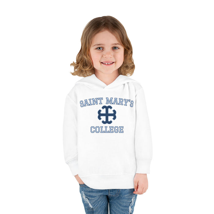 Toddler Saint Mary's College Navy/Belles Blue French Cross Pullover Fleece Hoodie