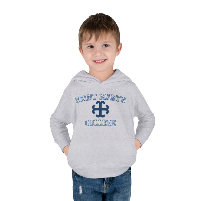 Toddler Saint Mary's College Navy/Belles Blue French Cross Pullover Fleece Hoodie
