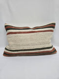 Turkish Hemp Pillow Cushion Natural Brown Cream Pillow Cushion Cover 16" x 24" #9021