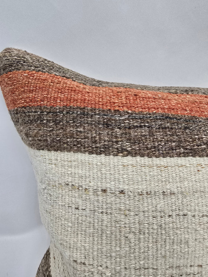 Turkish Hemp Pillow Cushion Natural Cream Brown Pillow Cushion Cover 16" x 24" #9008