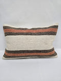 Turkish Hemp Pillow Cushion Natural Cream Brown Pillow Cushion Cover 16" x 24" #9013