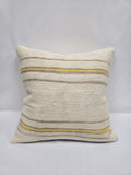 Turkish Hemp Pillow Cushion Natural Cream Yellow Pillow Cushion Cover 24" x 24" #9343