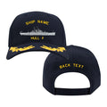 U.S. Navy Custom Ship Cap - Captain Scrambled Eggs - Des Moines 1948 Cruiser Hats and Caps