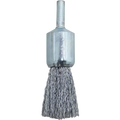 WIRE BRUSH PORT 38MM MOUNTED WERN - 6MM SHANK - FLAT TRIM 0.40MM WIRE