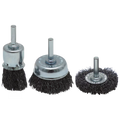 WIRE BRUSH SET 3 PIECE HAWK - 6MM SHANK