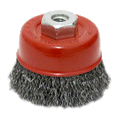 WIRE CUP BRUSH 65MM X 10 X 1.50 HAWK - 0.40MM WIRE - THREAD M10