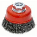 WIRE CUP BRUSH 75MM X 5/8 BSW HAWK - 0.40MM WIRE - THREAD BSW 5/8"