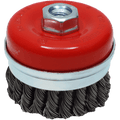 WIRE CUP BRUSH KNOT 125 X 14 X 2.0 HAWK - 0.80MM WIRE- THREAD M14