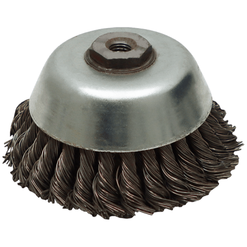 WIRE CUP BRUSH KNOT 140 X 14 X 2.0 HAWK - 0.80MM WIRE- THREAD M14