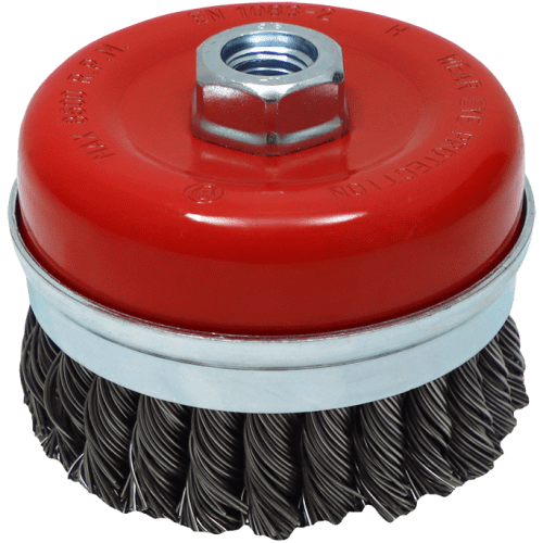 WIRE CUP BRUSH KNOT 80 X 5/8 BSW HAWK - 0.80MM WIRE- THREAD BSW 5/8"