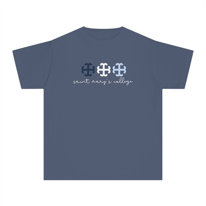 Youth Saint Mary's College French Cross Tee | Belles | Smick | Better in Blue Co.