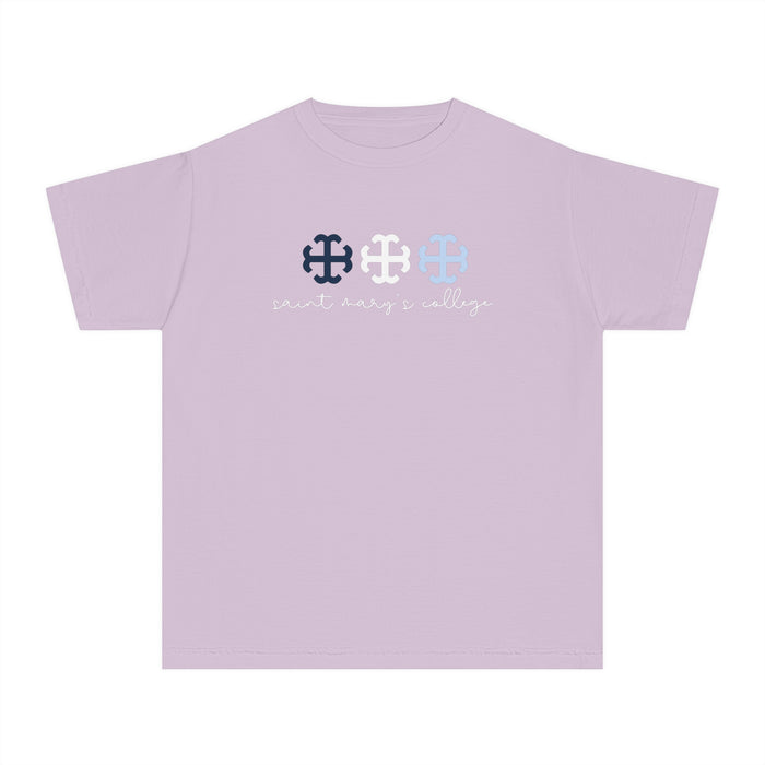 Youth Saint Mary's College French Cross Tee | Belles | Smick | Better in Blue Co.