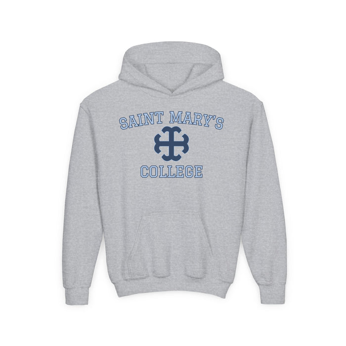 Youth Saint Mary's College Hoodie Navy/Belles Blue | Smick | French Cross | Better in Blue Co.
