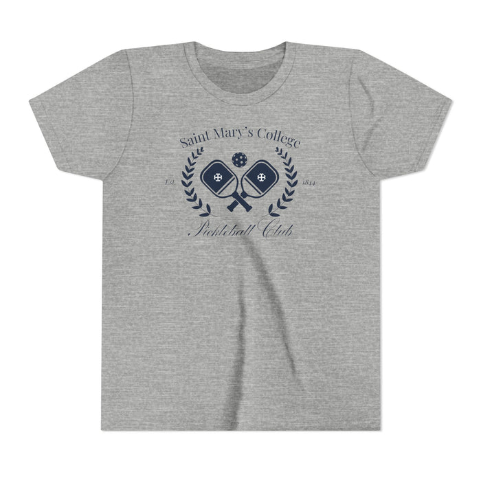 Youth Saint Mary's College Pickleball Club Short Sleeve Tee | French Cross | Better in Blue Co.