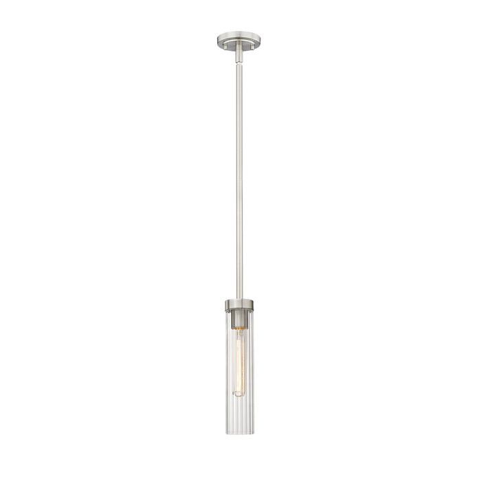 Z-Lite Beau Brushed Nickel 1 Light Pendant 740P-ROD-BN - Pendants